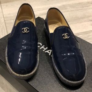 Authentic Chanel Navy Loafer